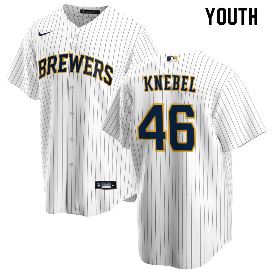 Nike Youth #46 Corey Knebel Milwaukee Brewers Baseball Jerseys Sale-White